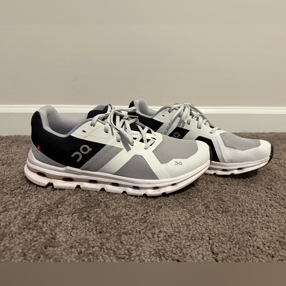 On Men's Black and White Athletic Shoes